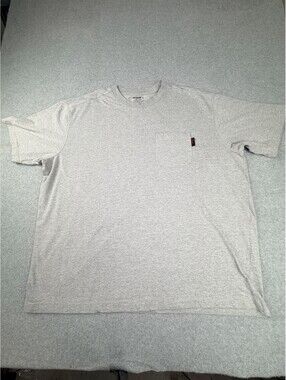 Wolverine Men’s Short Sleeve Chest Pocketed T Shirt Pleated Waist Gray Size 2XL